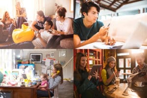 The four types of Millennials identified in Media Insight Project data, from clockwise starting in the top left: The Unattached, the Explorers, the Distracted, the Activists.