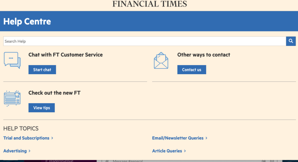 Financial Times Help Center